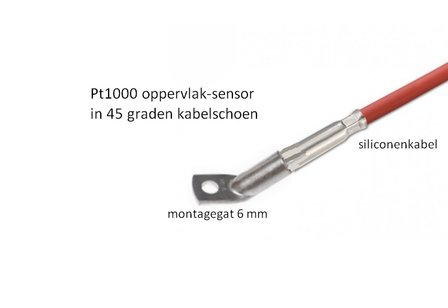 Pt1000-oppervlak-sensor| Pt1000-0,25sil